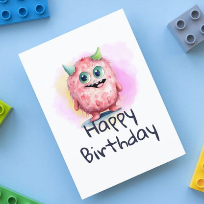 Printable Monster Birthday Card #10