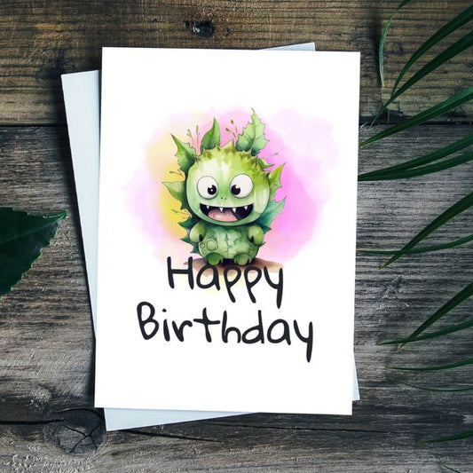 Printable Monster Birthday Card #11