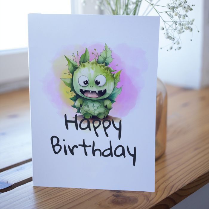 Printable Monster Birthday Card #11