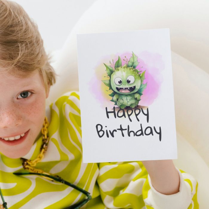 Printable Monster Birthday Card #11