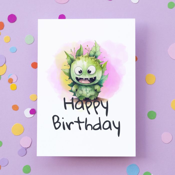 Printable Monster Birthday Card #11