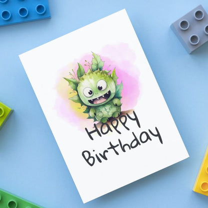 Printable Monster Birthday Card #11