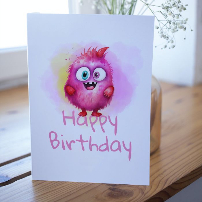 Printable Monster Birthday Card #12