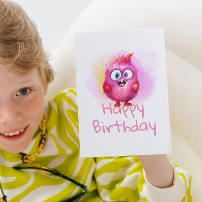 Printable Monster Birthday Card #12