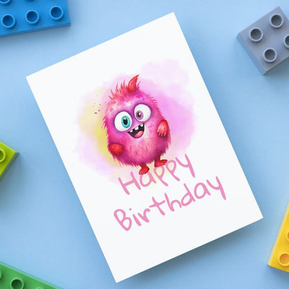 Printable Monster Birthday Card #12