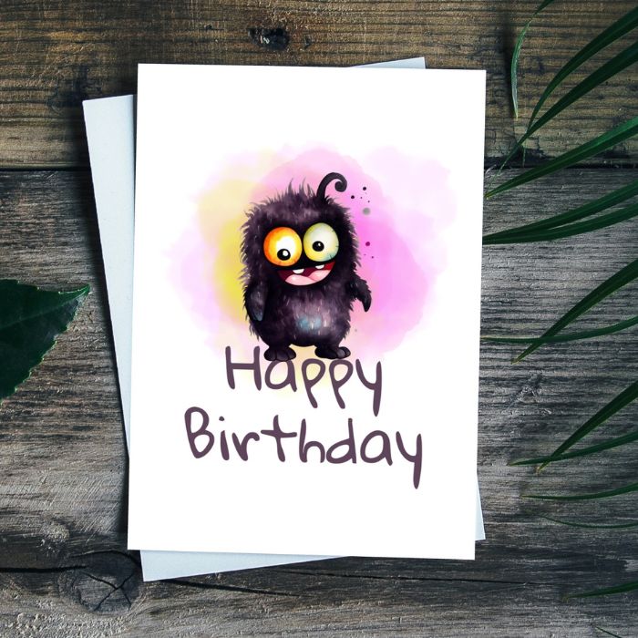 Printable Monster Birthday Card #13