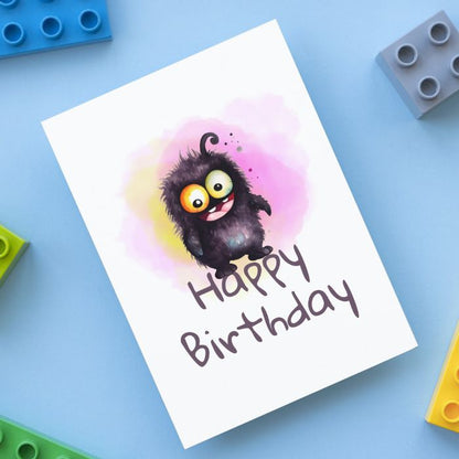 Printable Monster Birthday Card #13