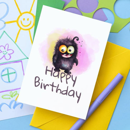 Printable Monster Birthday Card #13