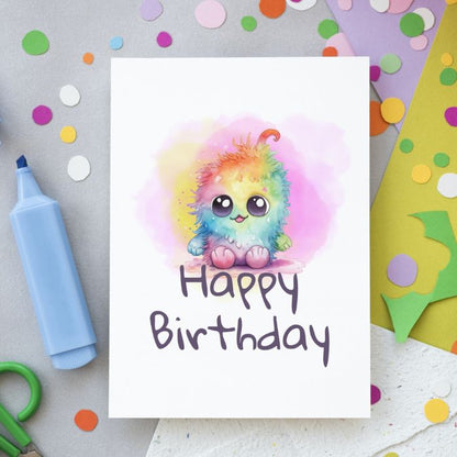 Printable Monster Birthday Card #14