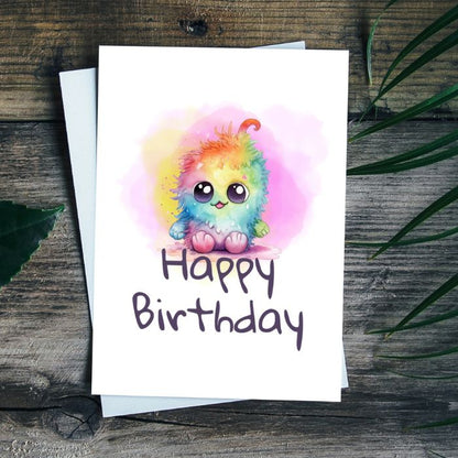 Printable Monster Birthday Card #14