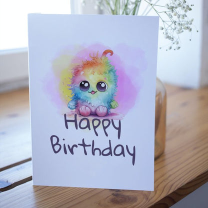 Printable Monster Birthday Card #14