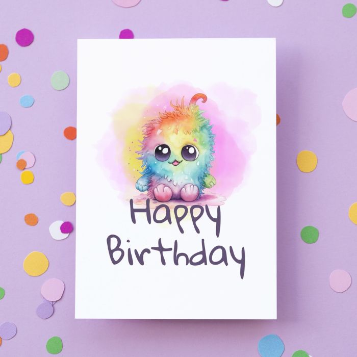 Printable Monster Birthday Card #14