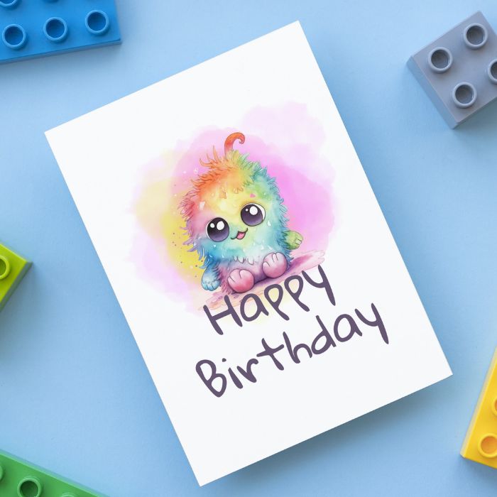 Printable Monster Birthday Card #14