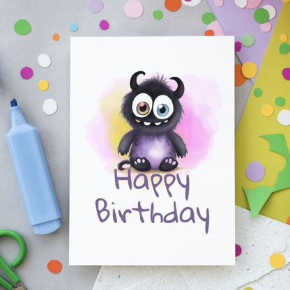 Printable Monster Birthday Card #15