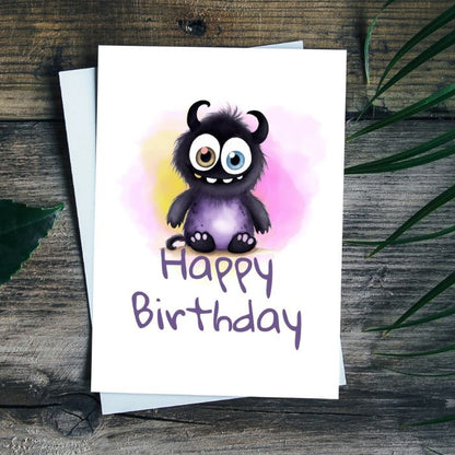 Printable Monster Birthday Card #15