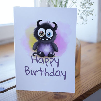 Printable Monster Birthday Card #15