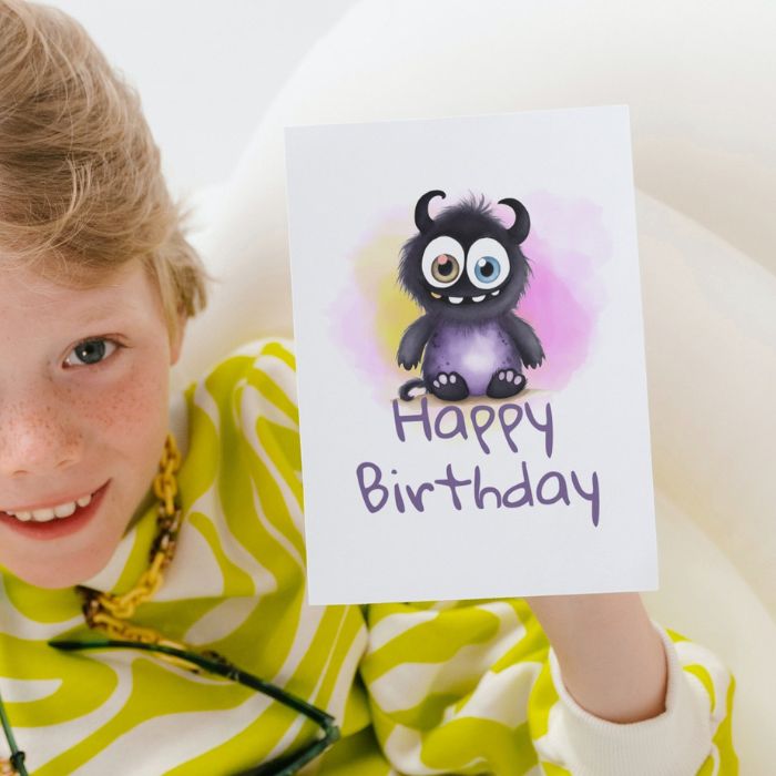 Printable Monster Birthday Card #15