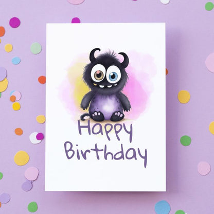 Printable Monster Birthday Card #15