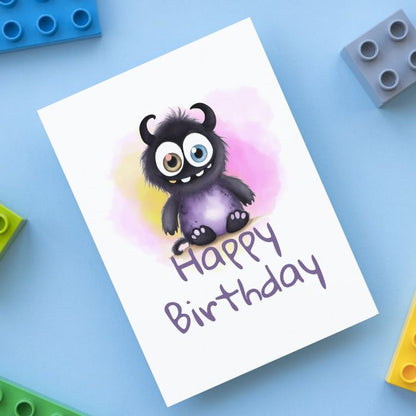 Printable Monster Birthday Card #15