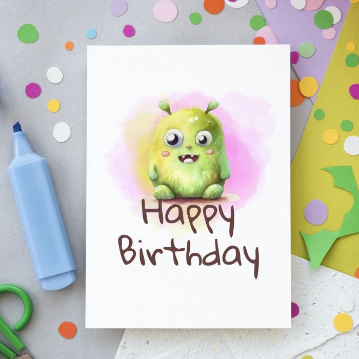 Printable Monster Birthday Card #2