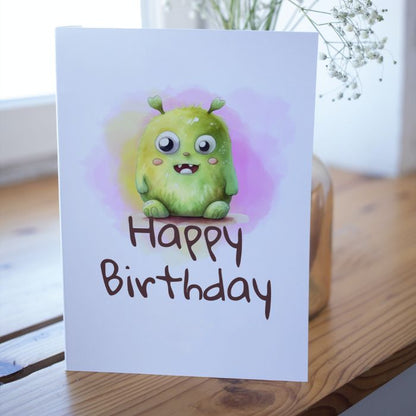 Printable Monster Birthday Card #2