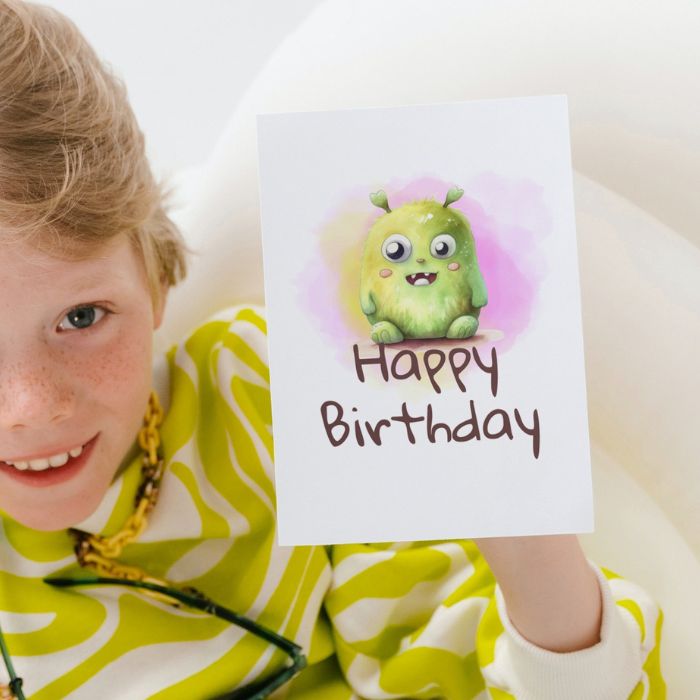 Printable Monster Birthday Card #2