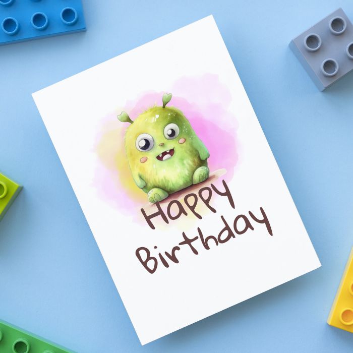 Printable Monster Birthday Card #2