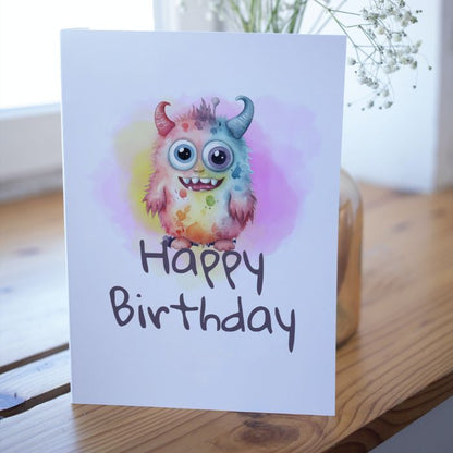 Printable Monster Birthday Card #3