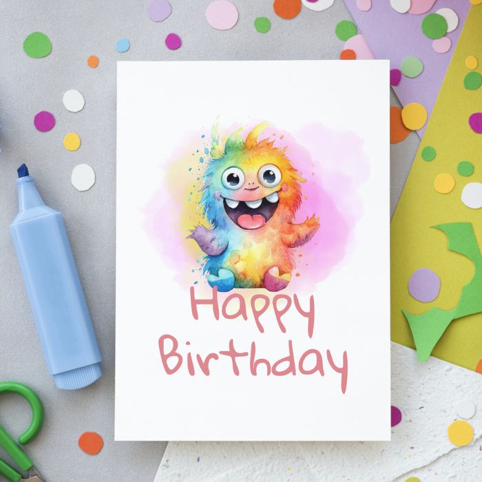 Printable Monster Birthday Card #5