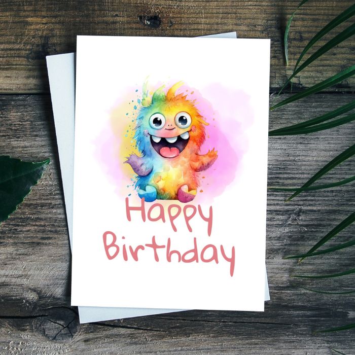 Printable Monster Birthday Card #5