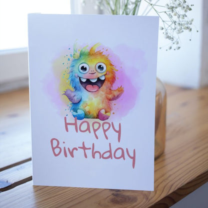 Printable Monster Birthday Card #5