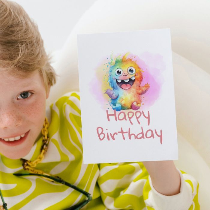 Printable Monster Birthday Card #5