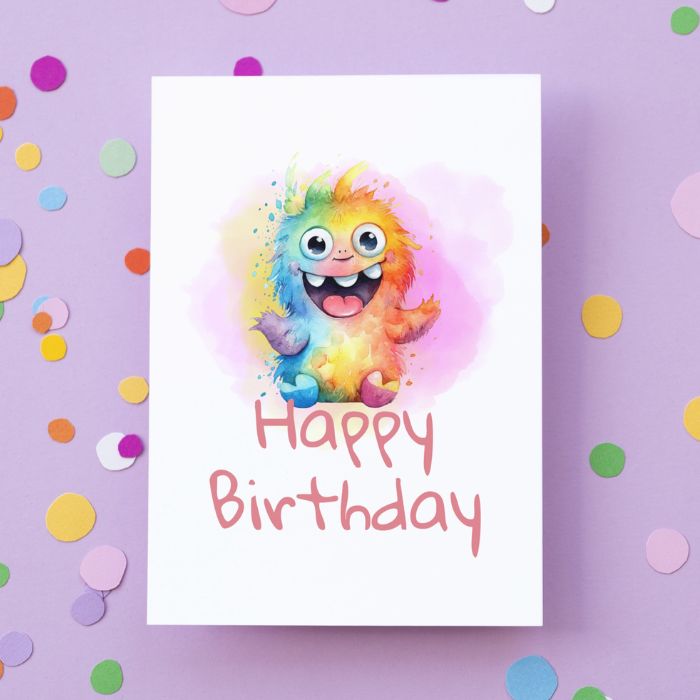 Printable Monster Birthday Card #5