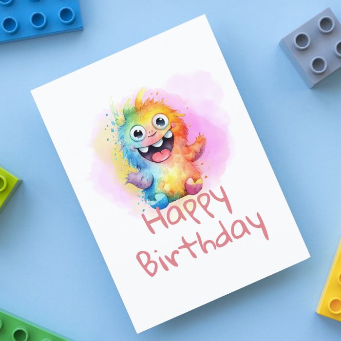 Printable Monster Birthday Card #5