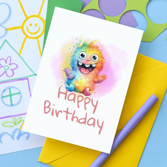 Printable Monster Birthday Card #5