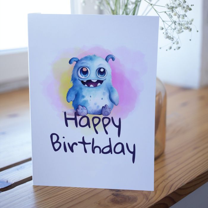 Printable Monster Birthday Card #6