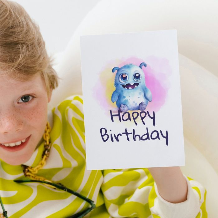 Printable Monster Birthday Card #6