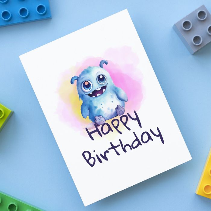 Printable Monster Birthday Card #6