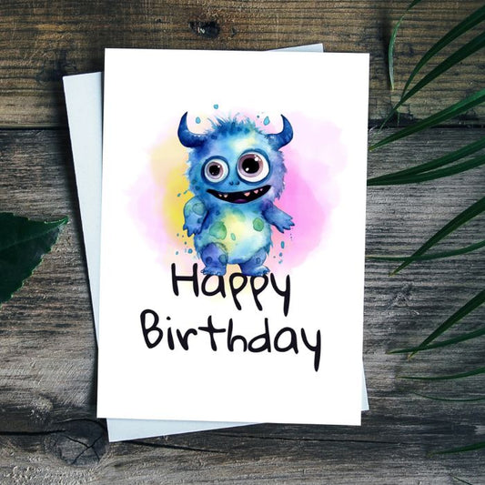 Printable Monster Birthday Card #8