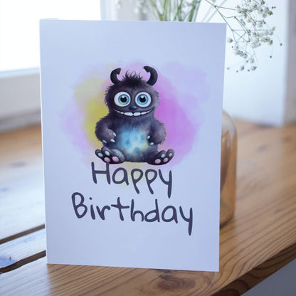 Printable Monster Birthday Card #9