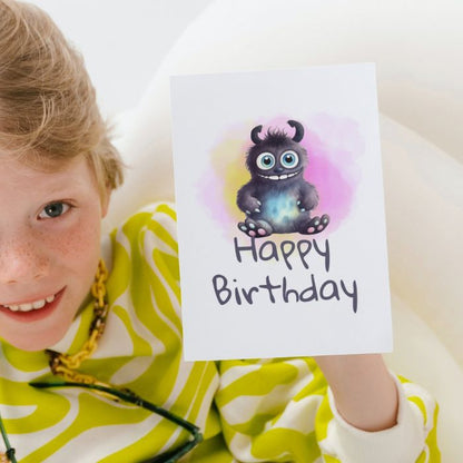 Printable Monster Birthday Card #9