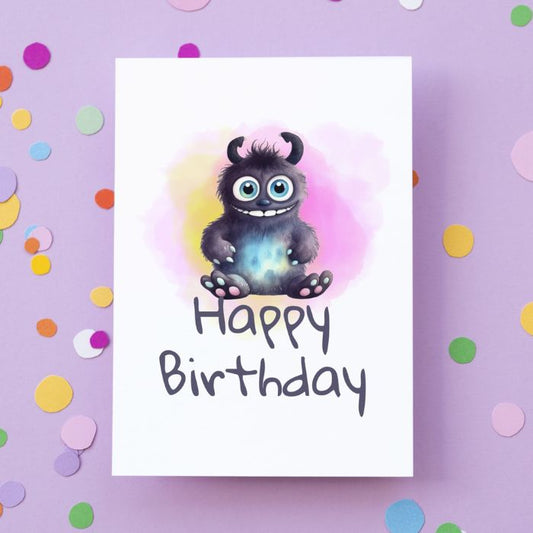 Printable Monster Birthday Card #9