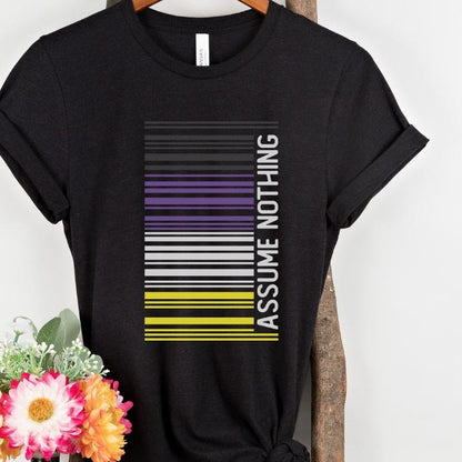 Non-Binary Shirt Barcode Assume Nothing