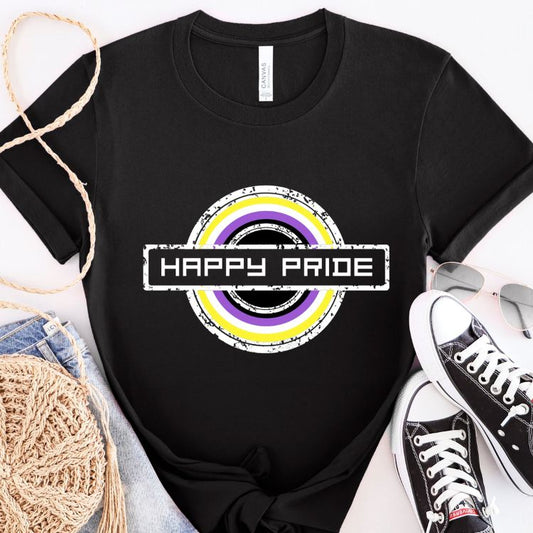 Nonbinary Shirt Happy Pride Stamp
