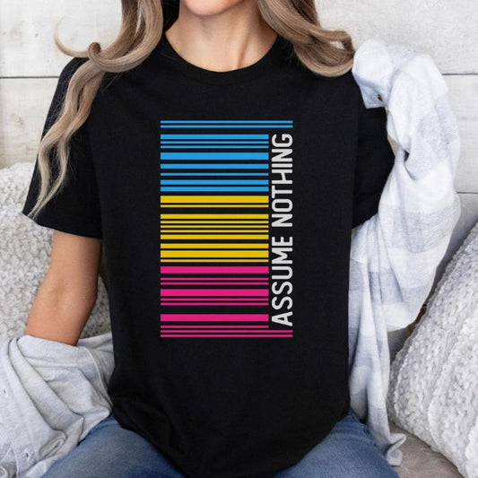 Pansexual Shirt Barcode Assume Nothing