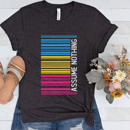 Pansexual Shirt Barcode Assume Nothing