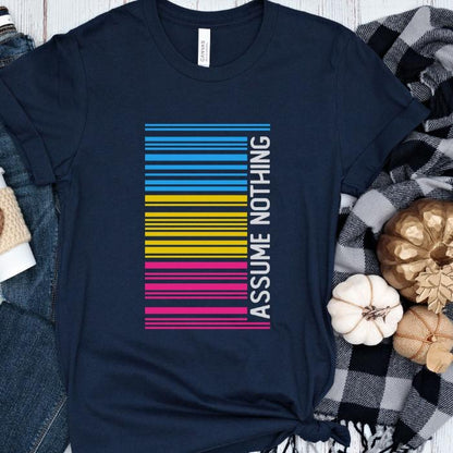 Pansexual Shirt Barcode Assume Nothing