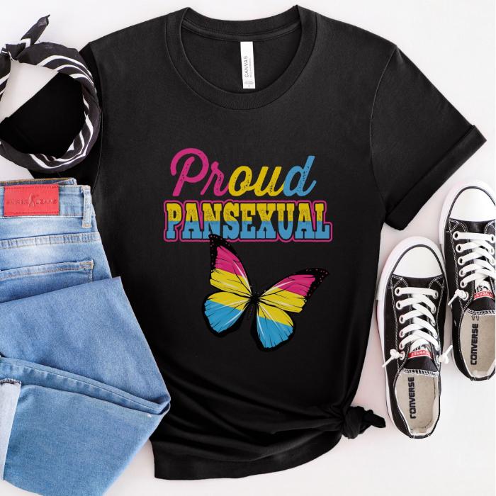 Pansexual Proud Pansexual Butterfly Shirt