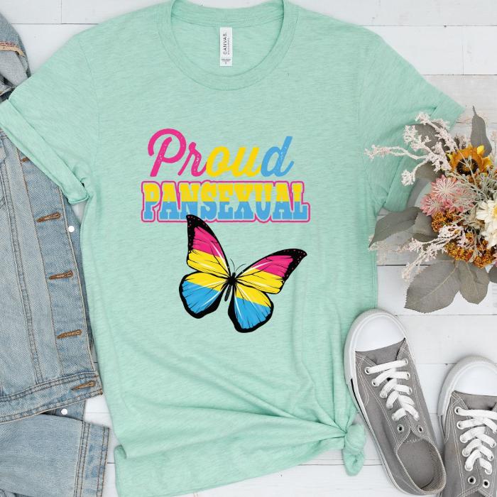 Pansexual Proud Pansexual Butterfly Shirt