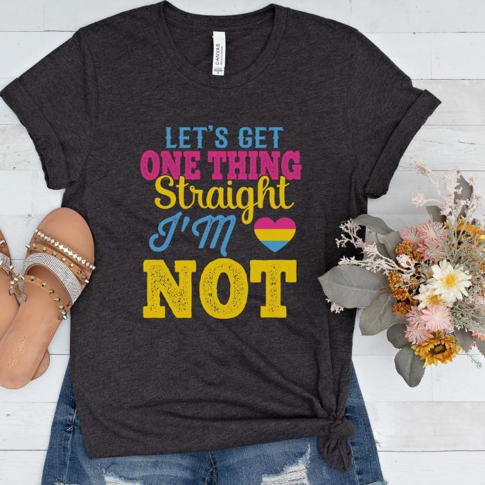 Pansexual Lets Get One Thing Straight Shirt